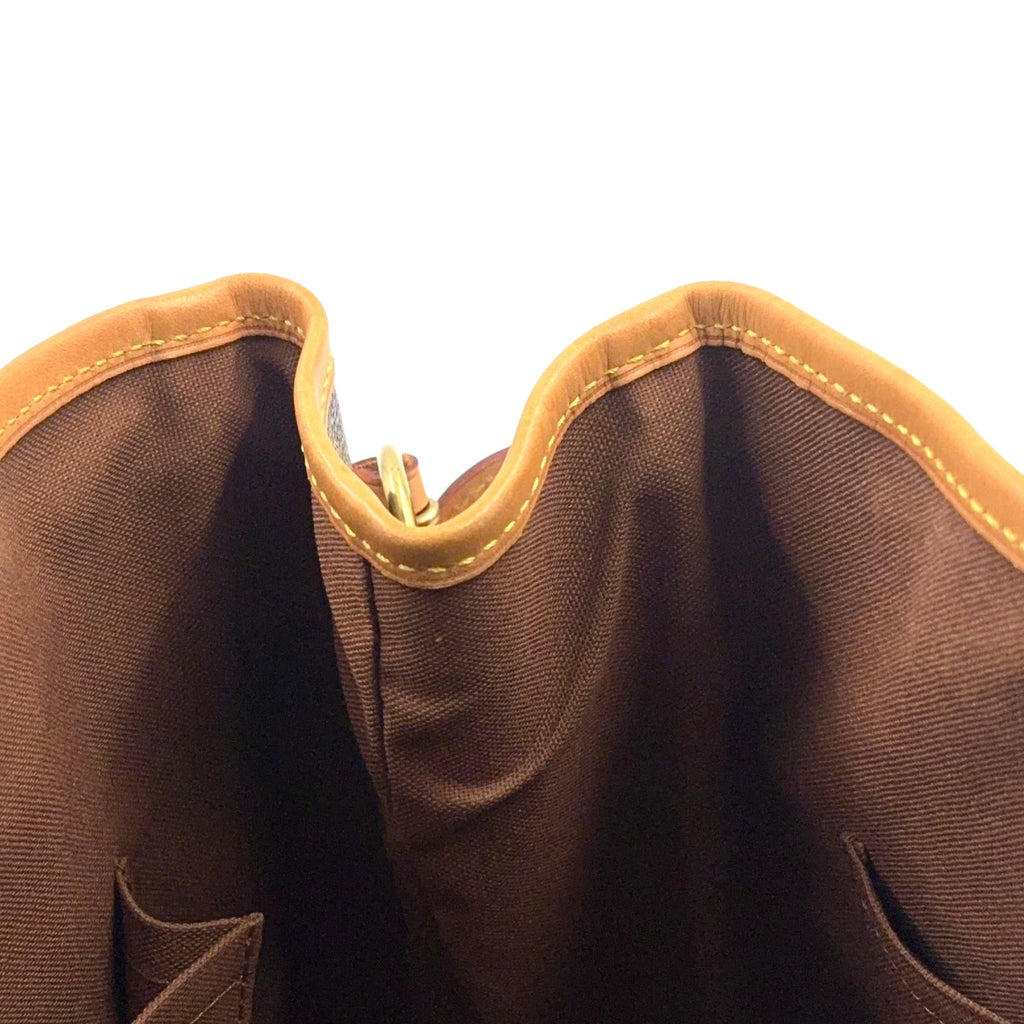 Pre-Owned Batignolles monogram Handbag Brown Leather PVC Gold M51156 LOUIS VUITTON