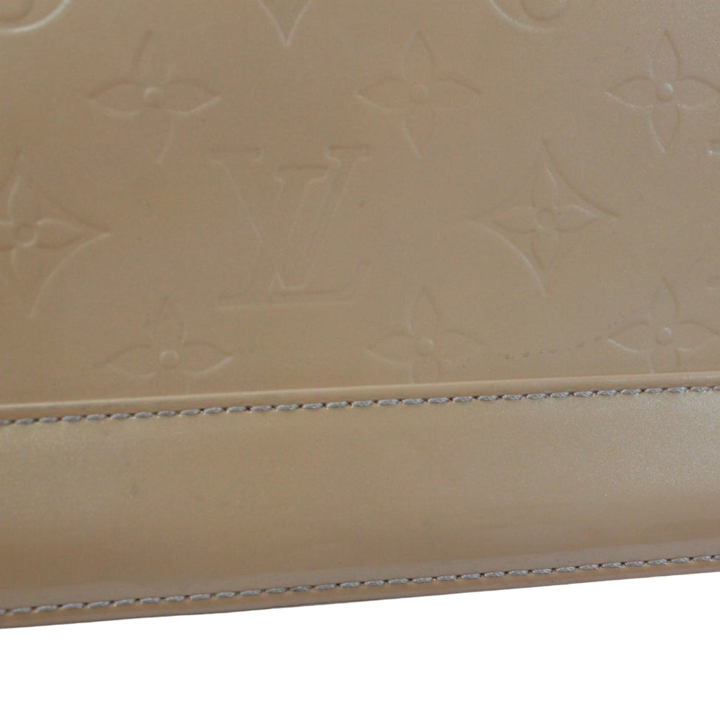 Pre-Owned Alma GM Handbag beige Patent leather Gold M91450 LOUIS VUITTON