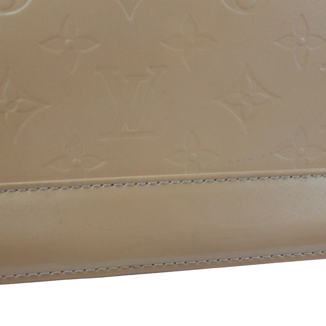 Pre-Owned Alma GM Handbag beige Patent leather Gold M91450 LOUIS VUITTON