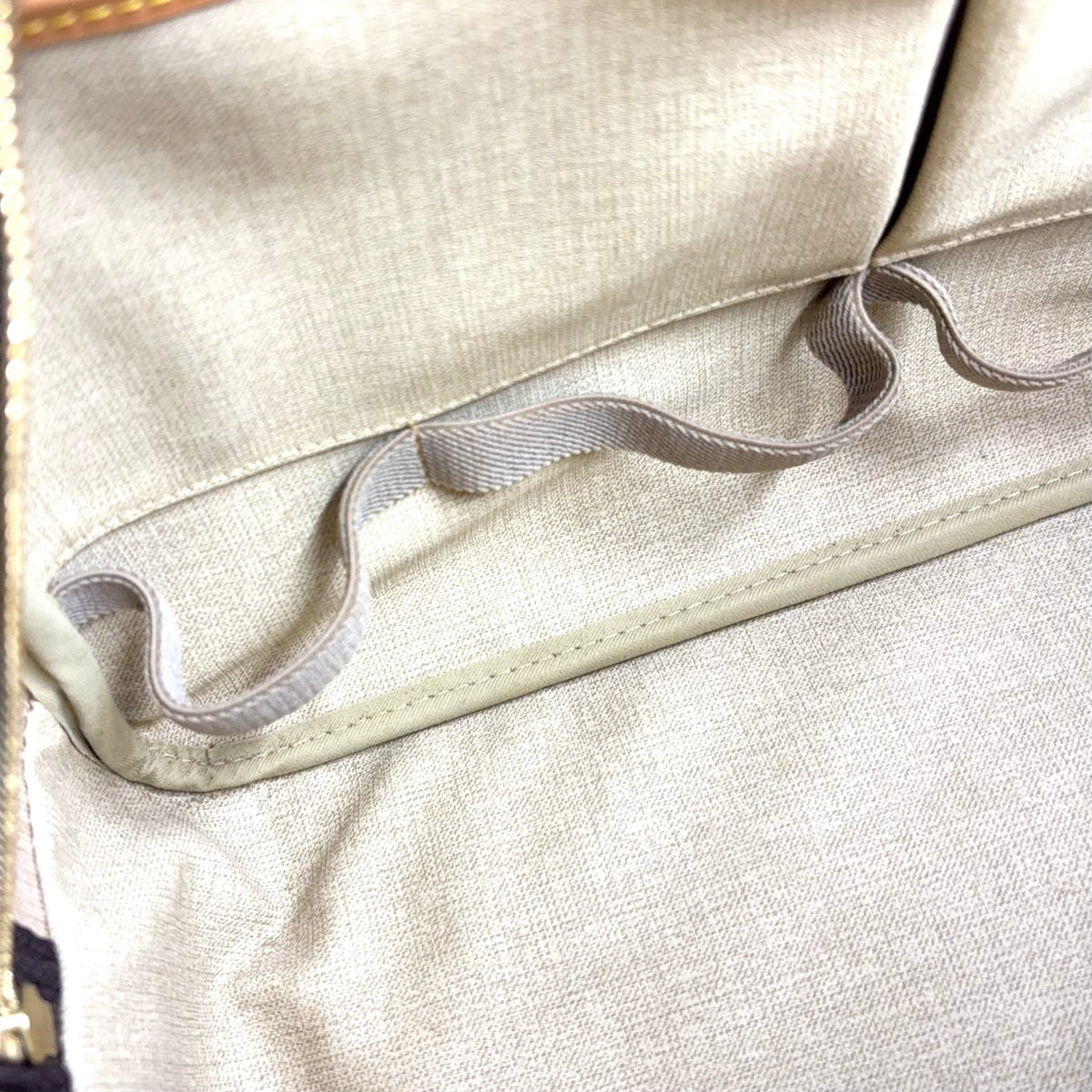 Pre-Owned Deauville Bowling Vanity monogram Handbag Brown light brown Leather PVC Gold M47270 LOUIS VUITTON