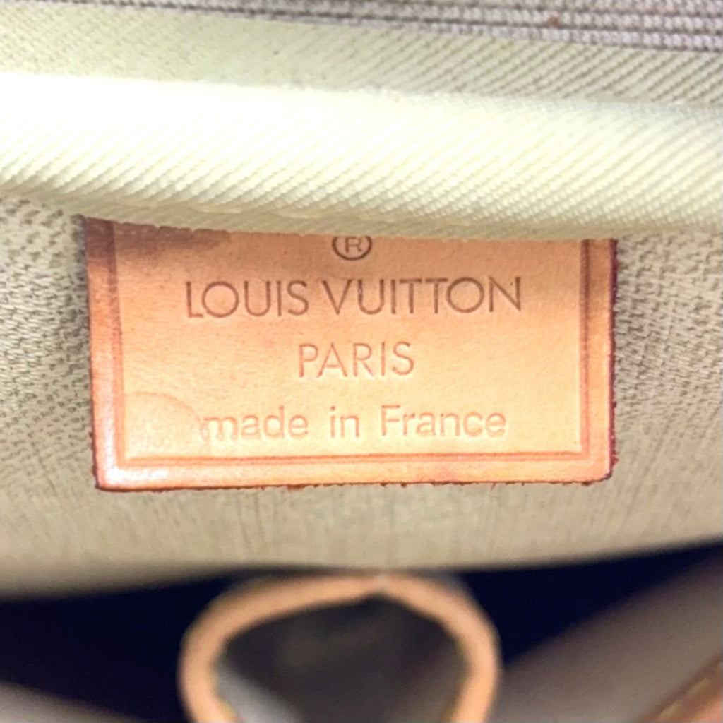 Pre-Owned Deauville Bowling Vanity monogram Handbag Brown light brown Leather PVC Gold M47270 LOUIS VUITTON