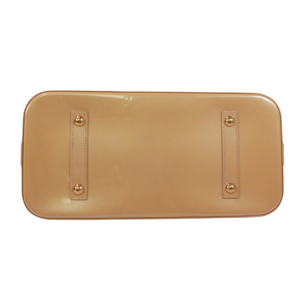 Pre-Owned Alma GM Handbag beige Patent leather Gold M91450 LOUIS VUITTON