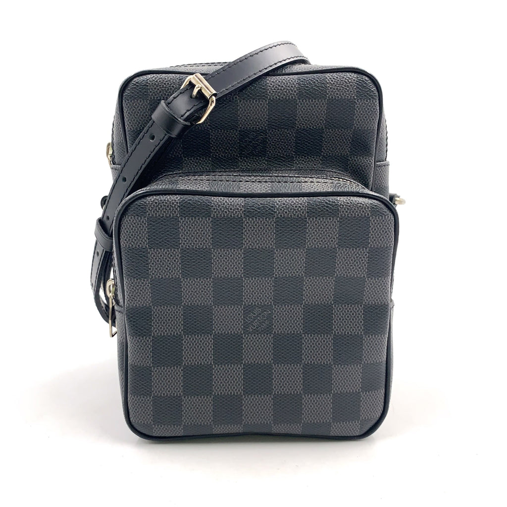 Pre-Owned Rem Damier Graphite Shoulder bag black Leather PVC Silver N41446 LOUIS VUITTON