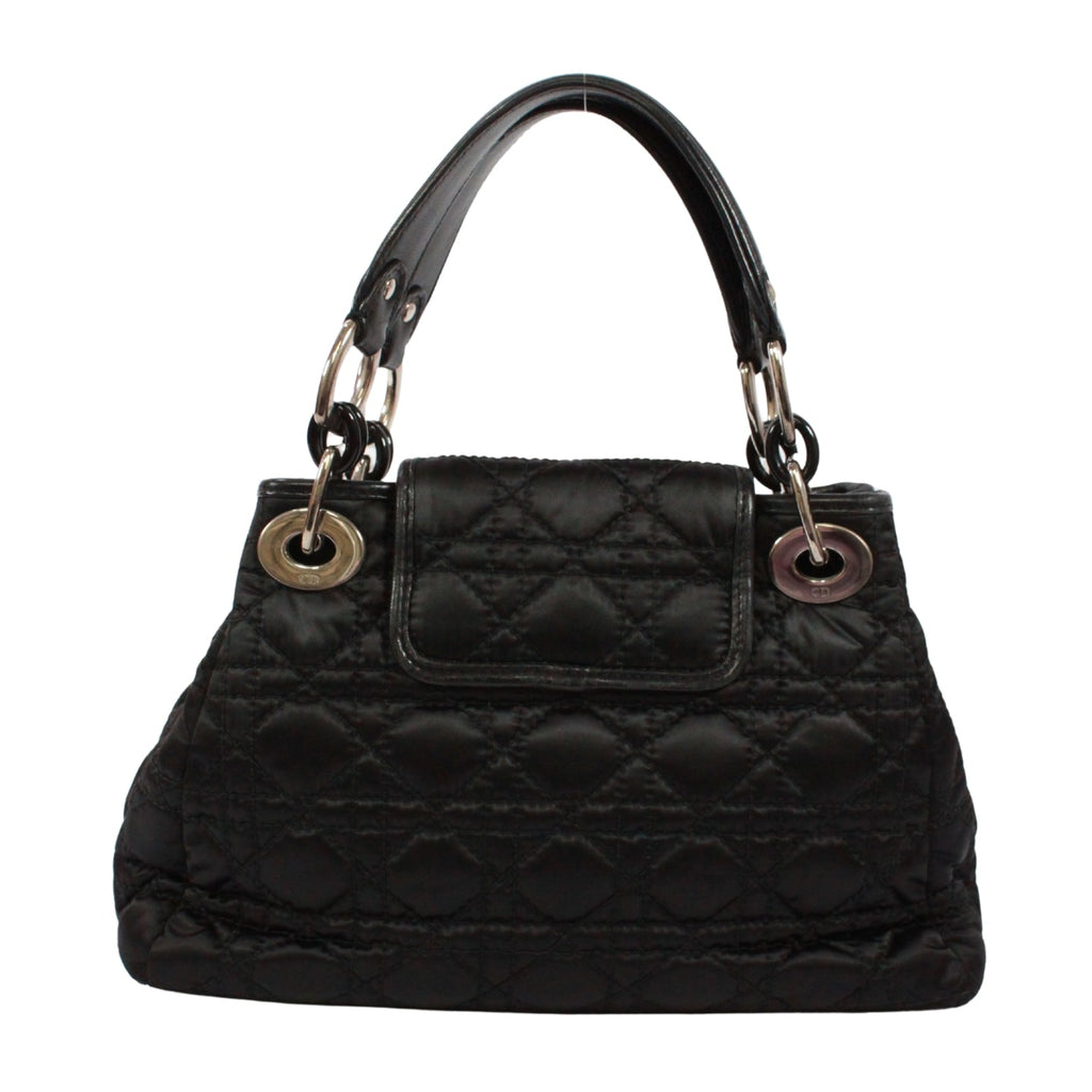 Pre-Owned Canage charming rock Handbag black Nylon Silver Christian Dior