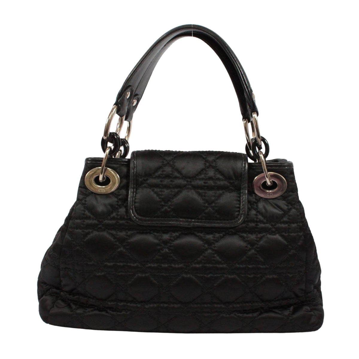 Pre-Owned Canage charming rock Handbag black Nylon Silver Christian Dior