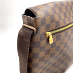 Pre-Owned Brooklyn MM Damier  ebene Shoulder bag Brown PVC Gold N51211 LOUIS VUITTON
