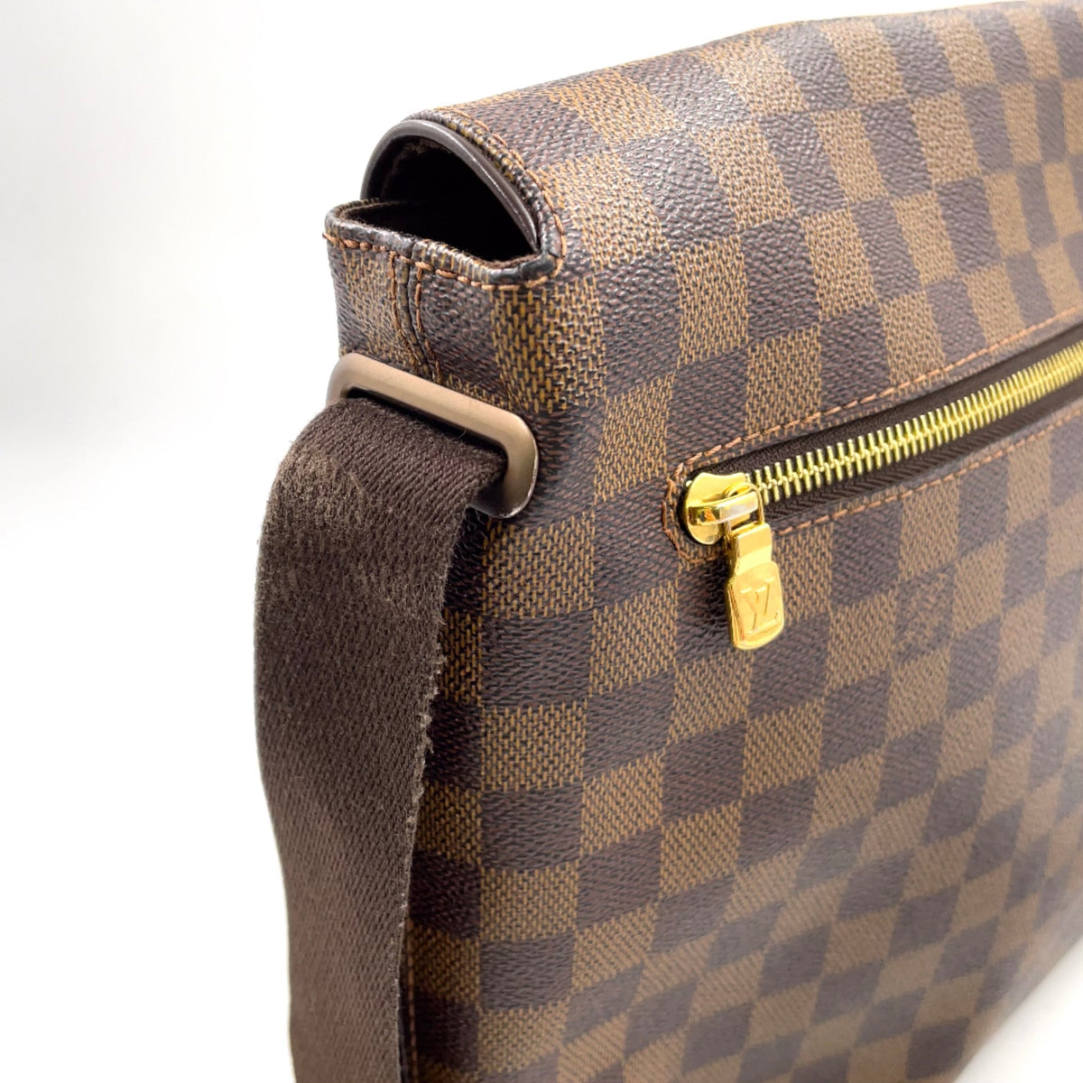 Pre-Owned Brooklyn MM Damier  ebene Shoulder bag Brown PVC Gold N51211 LOUIS VUITTON