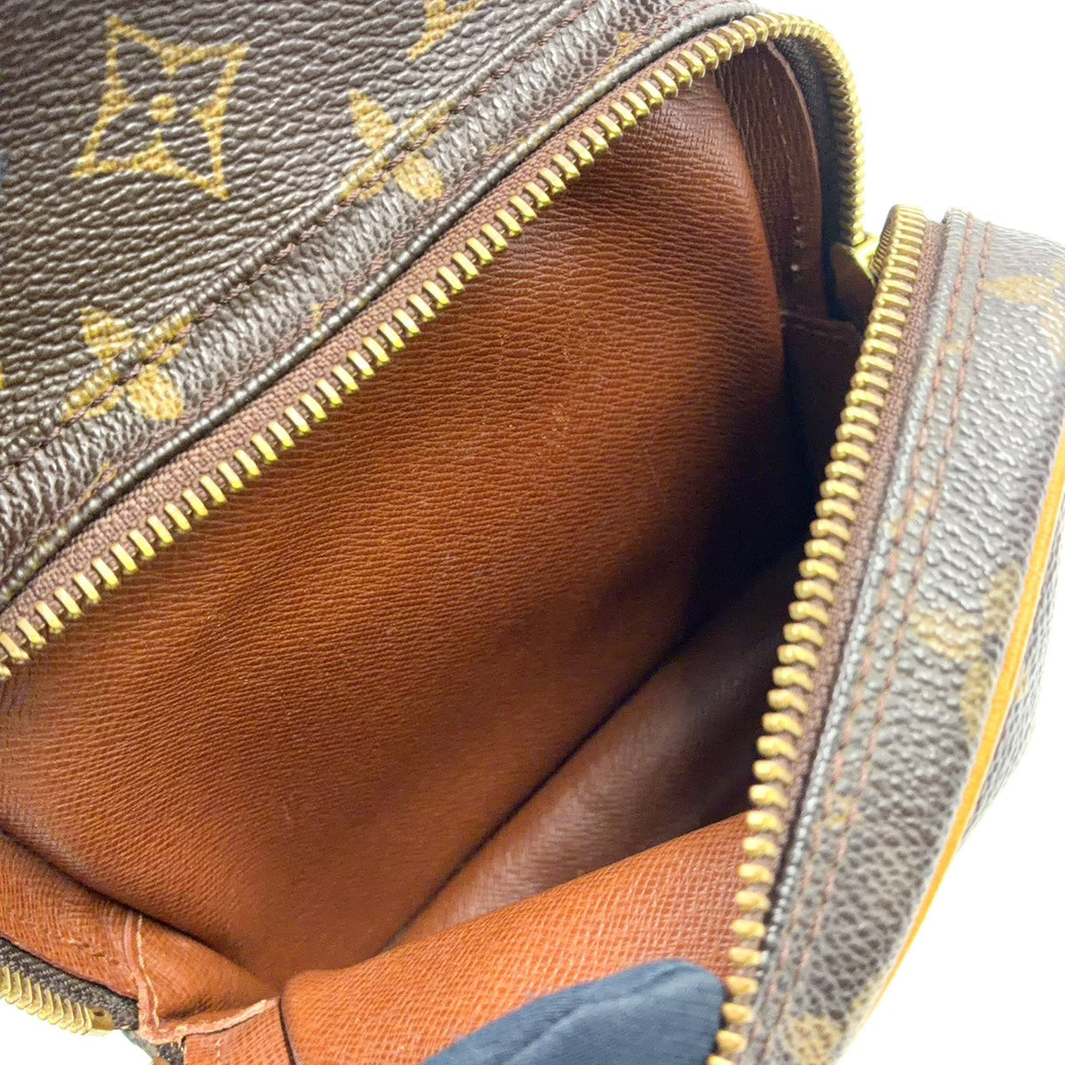 Pre-Owned Amazon monogram Shoulder bag Brown Leather PVC Gold M45236 LOUIS VUITTON