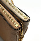 Pre-Owned Pochette Double zip monogram Amplant Shoulder bag off white pink beige Leather Gold M63919 LOUIS VUITTON