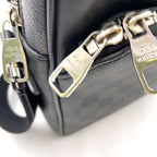 Pre-Owned Dayton PM Damier Graphite With Certificate of Authenticity Shoulder bag black Leather PVC Silver N41408 LOUIS VUITTON
