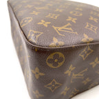 Pre-Owned Looping GM monogram Shoulder bag Brown Leather PVC Gold M51145 LOUIS VUITTON