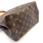 Pre-Owned Batignolles monogram Handbag Brown Leather PVC Gold M51156 LOUIS VUITTON