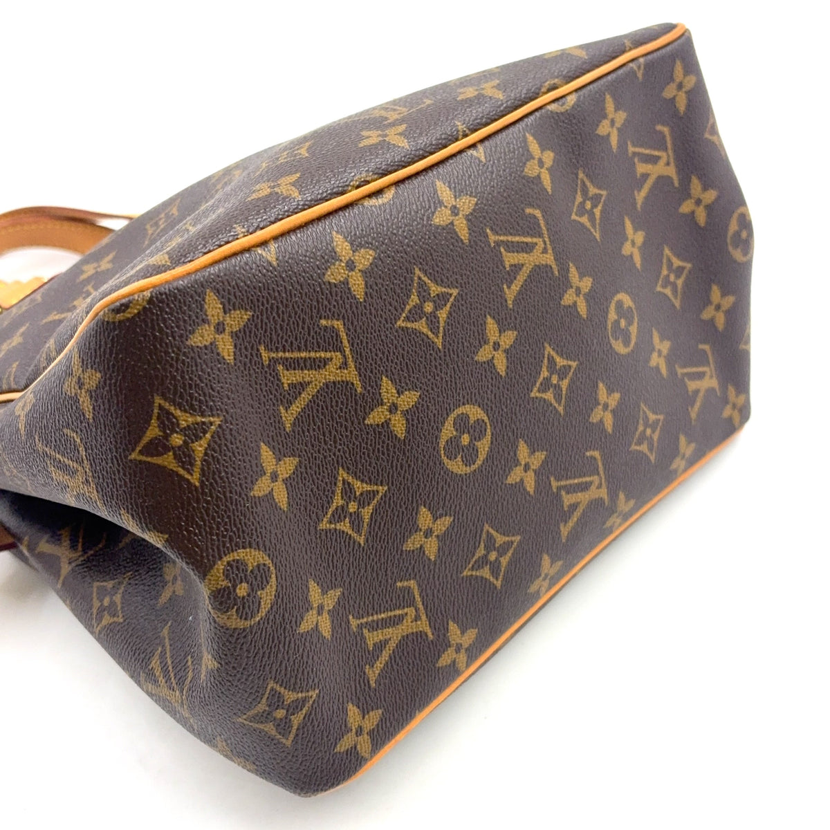 Pre-Owned Batignolles monogram Handbag Brown Leather PVC Gold M51156 LOUIS VUITTON