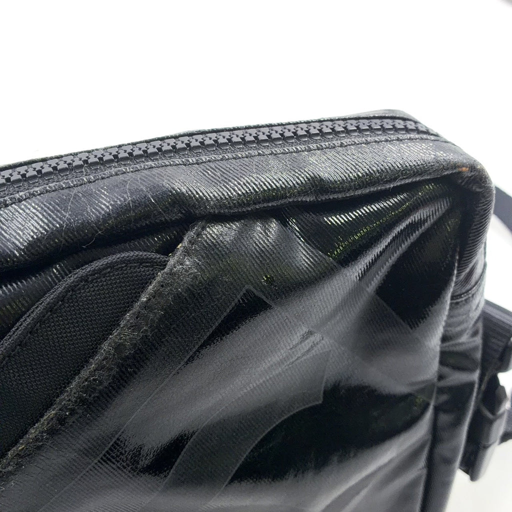 Pre-Owned coco mark Serial number starting with 11 Shoulder bag black Coated canvas Nylon Silver  CHANEL