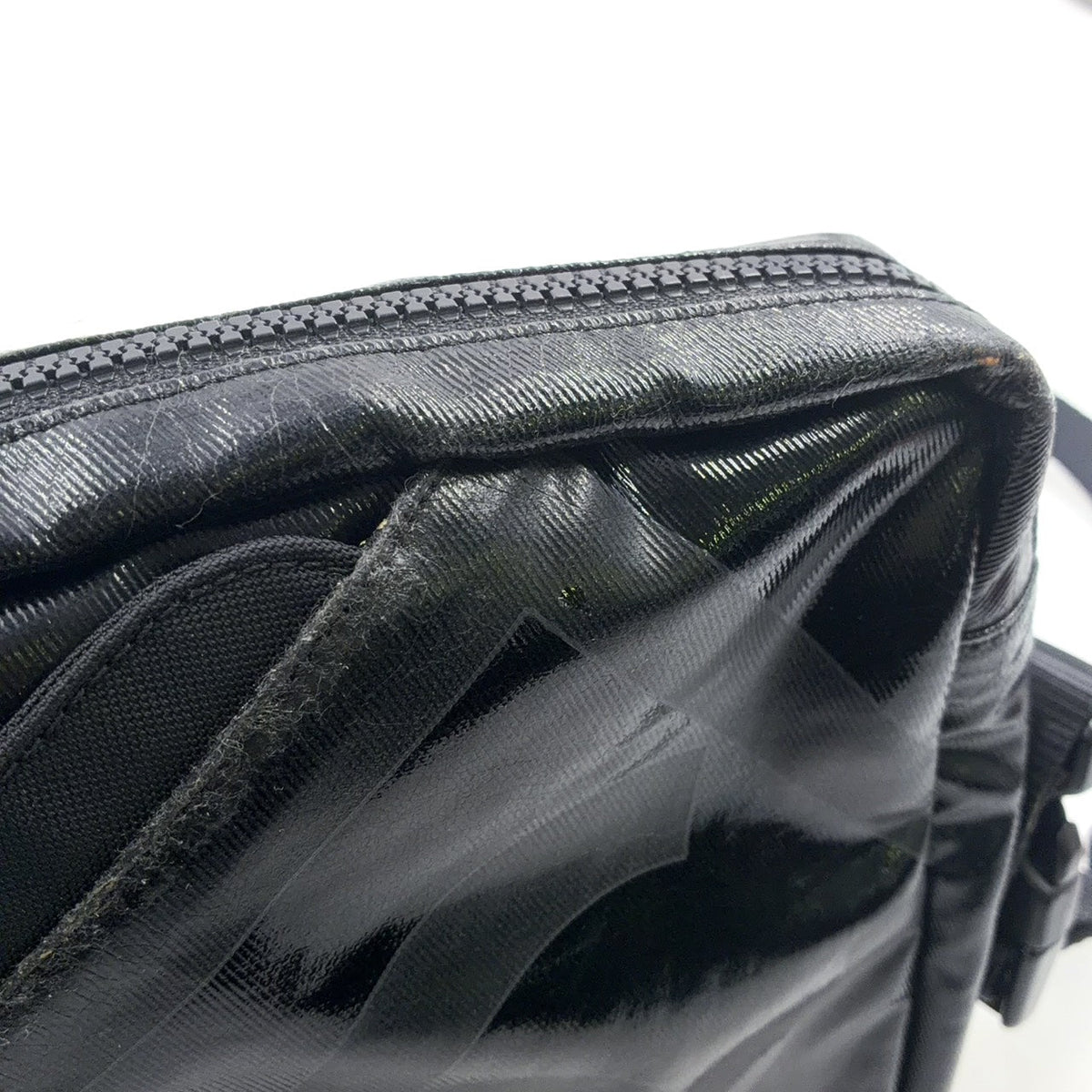 Pre-Owned coco mark Serial number starting with 11 Shoulder bag black Coated canvas Nylon Silver  CHANEL