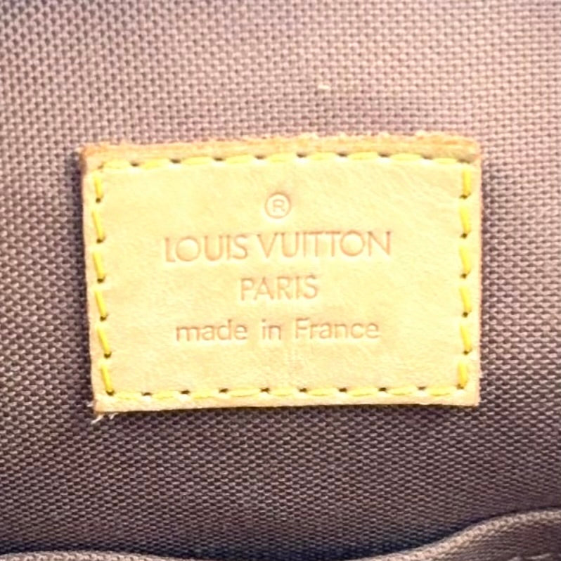 Pre-Owned Batignolles monogram Handbag Brown Leather PVC Gold M51156 LOUIS VUITTON