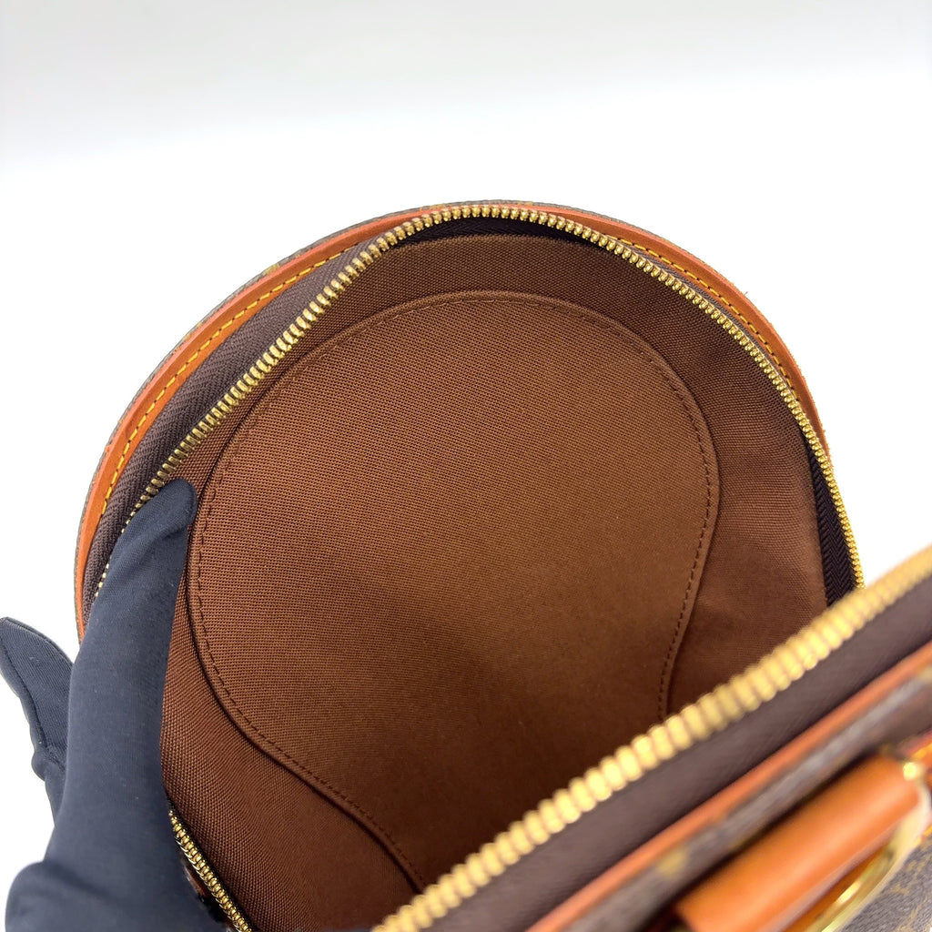 Pre-Owned Ellipse suck add monogram Backpack Brown light brown Leather PVC Gold M51125 LOUIS VUITTON