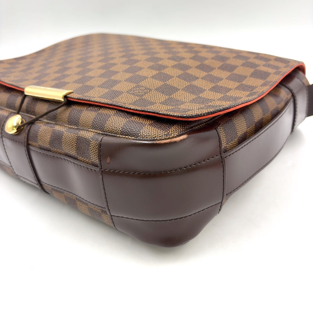 Pre-Owned Bastille Damier  ebene Shoulder bag Brown Leather PVC Gold N45258 LOUIS VUITTON