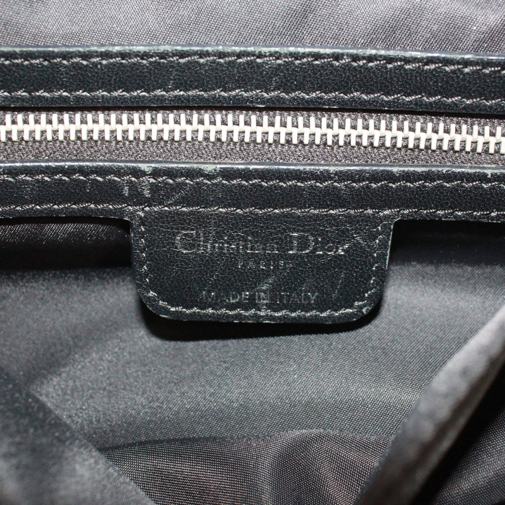 Pre-Owned Canage charming rock Handbag black Nylon Silver Christian Dior