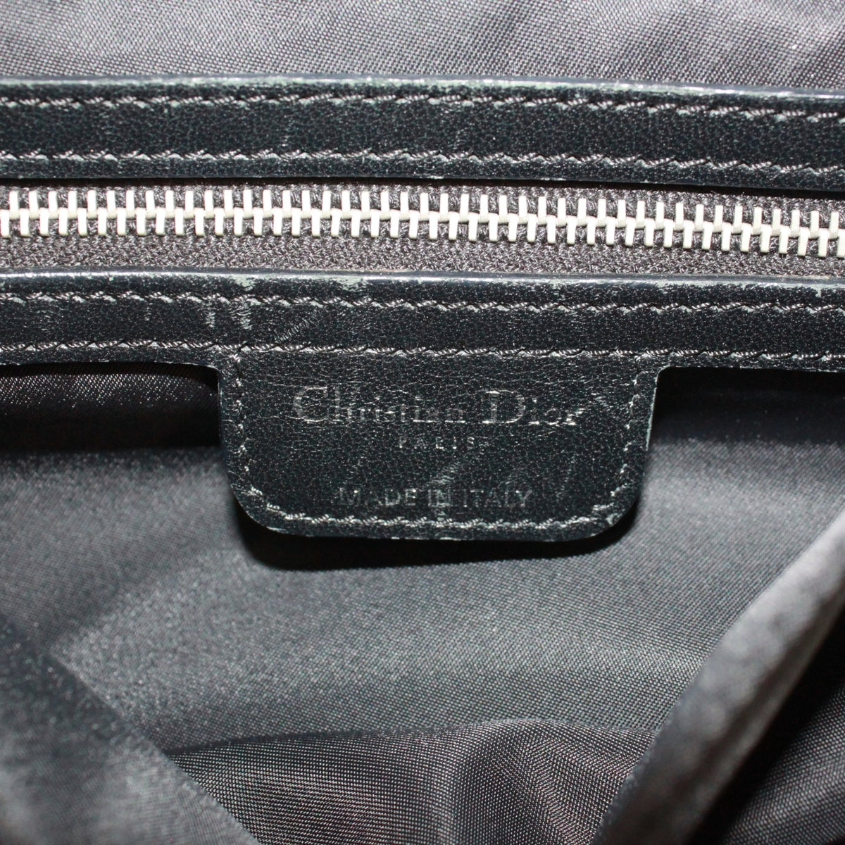Pre-Owned Canage charming rock Handbag black Nylon Silver Christian Dior