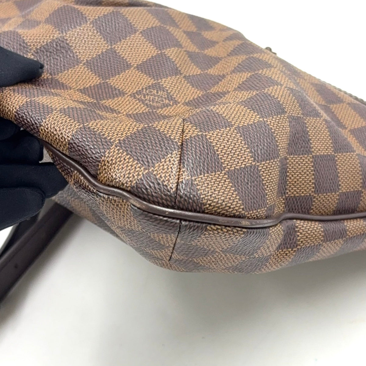 Pre-Owned Bloomsbury PM Damier  ebene Shoulder bag Brown Leather PVC Gold N42251 LOUIS VUITTON