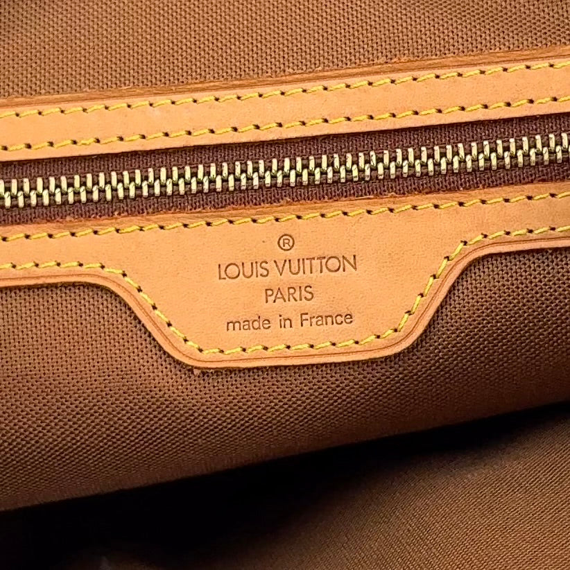 Pre-Owned Cabas Piano monogram tote bag Brown light brown Leather PVC Gold M51148 LOUIS VUITTON