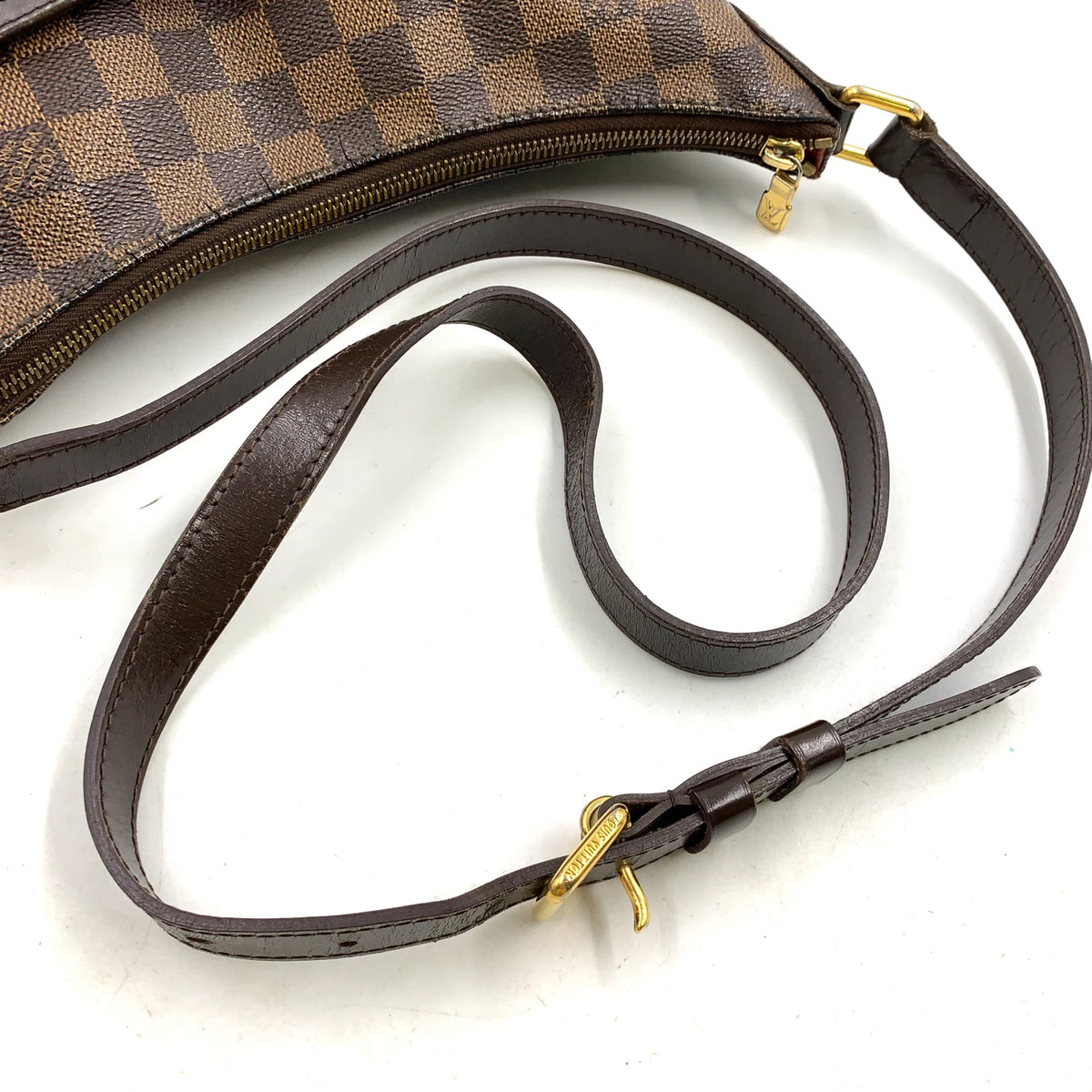 Pre-Owned Bloomsbury PM Damier  ebene Shoulder bag Brown Leather PVC Gold N42251 LOUIS VUITTON