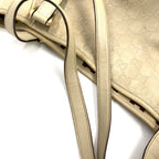 Pre-Owned Abby Handbag ivory Leather Gold 130736 GUCCI
