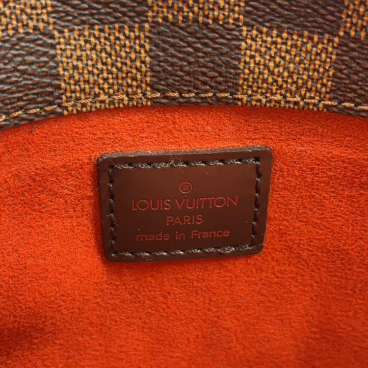 Pre-Owned Aubagne Damier  ebene Shoulder bag Brown Leather PVC Gold N51129 LOUIS VUITTON