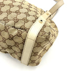 Pre-Owned Abby tote bag Shoulder bag beige Leather Canvas Silver 130736 GUCCI