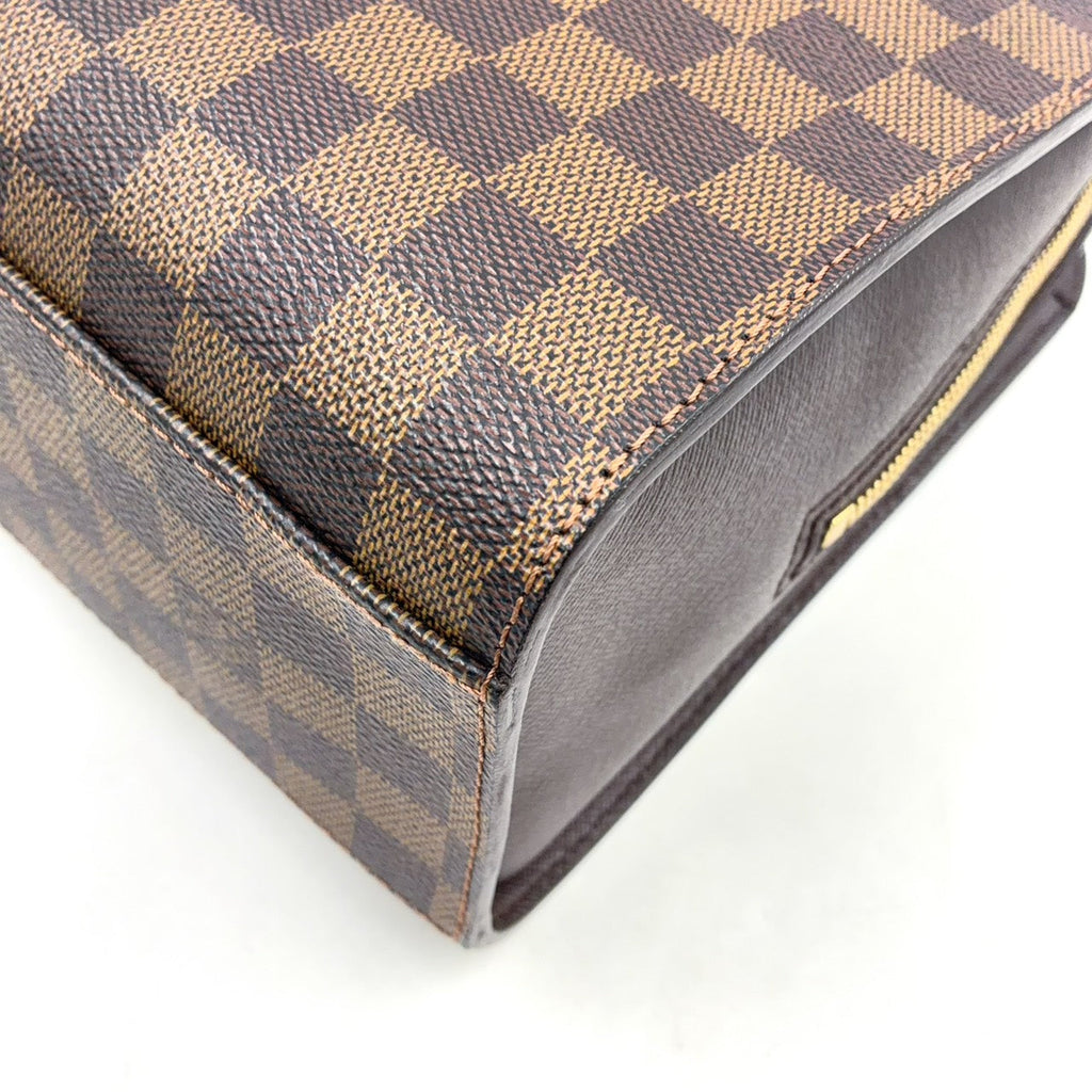 Pre-Owned Brera Damier  ebene Handbag Brown Leather PVC Gold N51150 LOUIS VUITTON