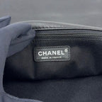 Pre-Owned diamond stitch 14-series serial number chain shoulder bag black lambskin Silver CHANEL