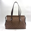 Pre-Owned Chelsea Damier  ebene Shoulder bag tote bag Brown Leather PVC Gold N51119 LOUIS VUITTON