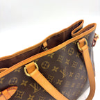 Pre-Owned Batignolles Horizontal monogram tote bag Brown Leather PVC Gold M51154 LOUIS VUITTON