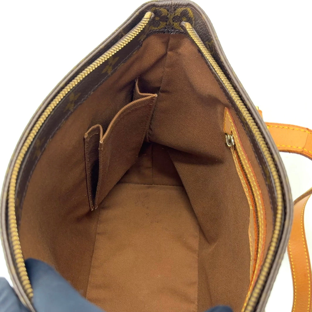 Pre-Owned Cabas Piano monogram tote bag Brown light brown Leather PVC Gold M51148 LOUIS VUITTON