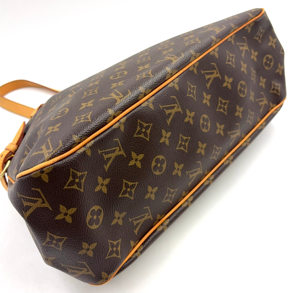 Pre-Owned Batignolles Horizontal monogram tote bag Brown light brown Leather PVC Gold M51154 LOUIS VUITTON