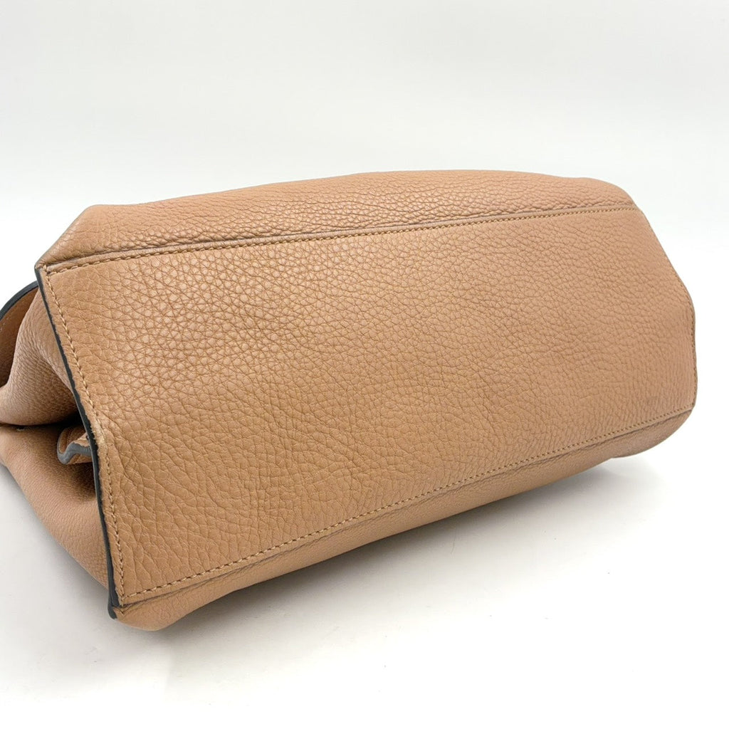 Pre-Owned Bamboo Daily Shoulder bag Handbag beige Leather Silver 370830 GUCCI