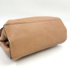 Pre-Owned Bamboo Daily Shoulder bag Handbag beige Leather Silver 370830 GUCCI