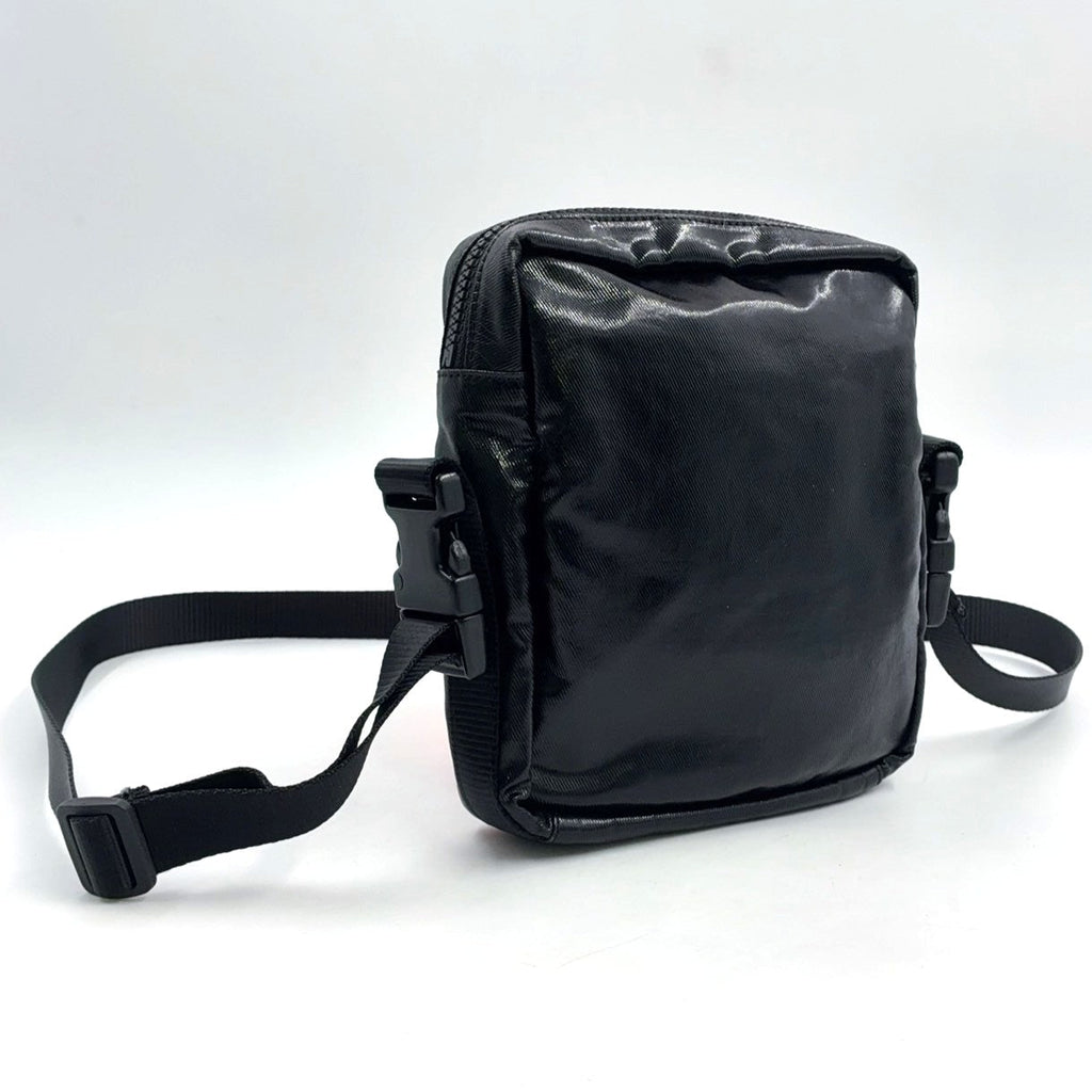 Pre-Owned coco mark Serial number starting with 11 Shoulder bag black Coated canvas Nylon Silver  CHANEL