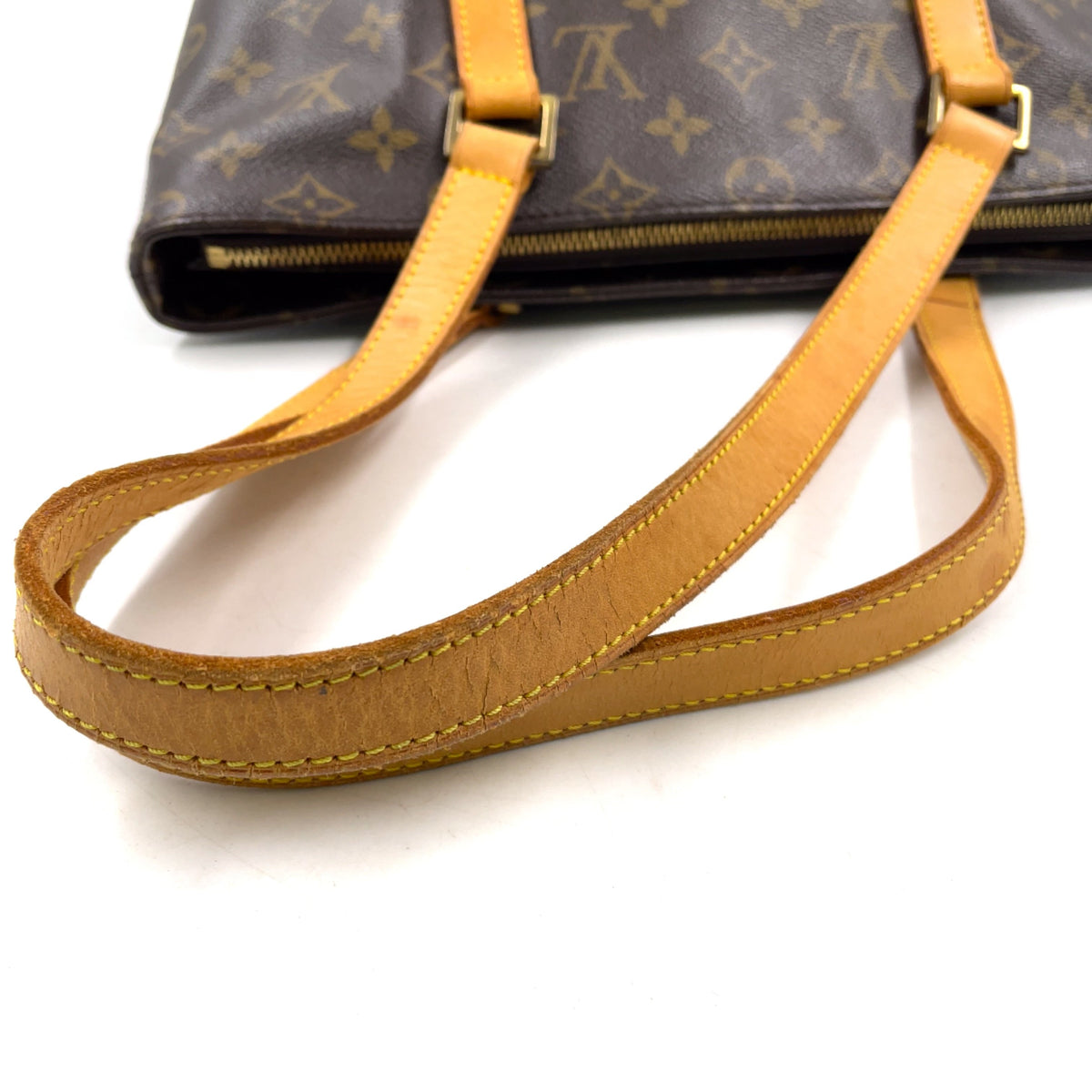 Pre-Owned Cabas Piano monogram tote bag Brown Leather PVC Gold M51148 LOUIS VUITTON