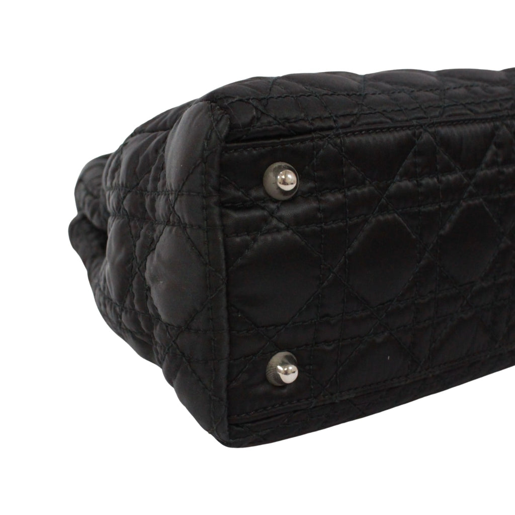 Pre-Owned Canage charming rock Handbag black Nylon Silver Christian Dior