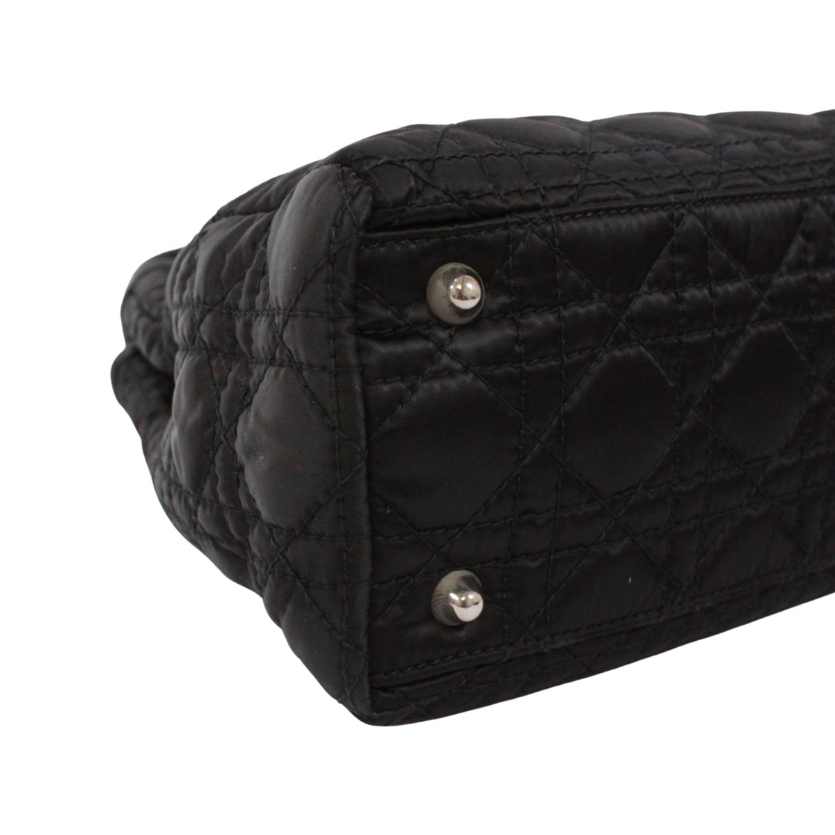 Pre-Owned Canage charming rock Handbag black Nylon Silver Christian Dior