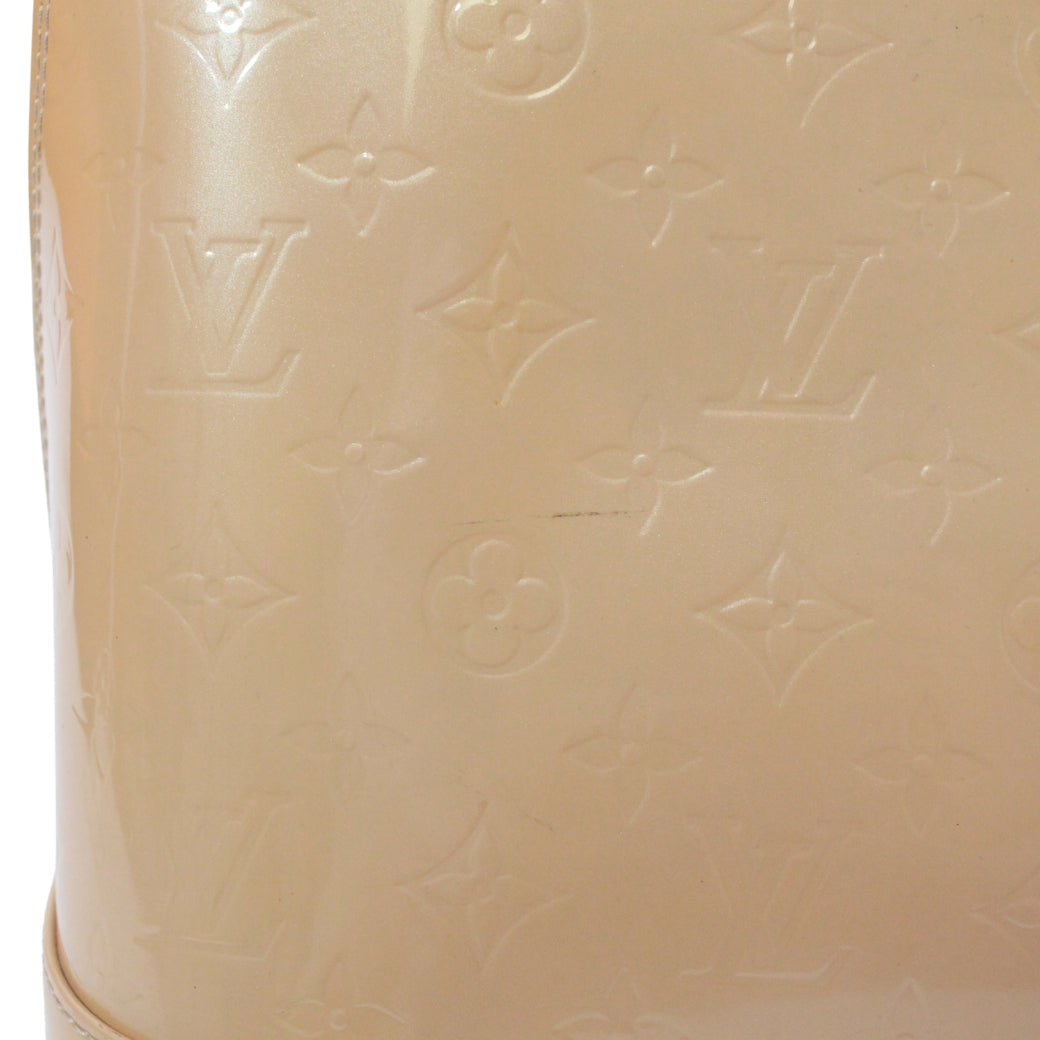 Pre-Owned Alma GM Handbag beige Patent leather Gold M91450 LOUIS VUITTON
