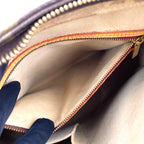 Pre-Owned Looping GM monogram Shoulder bag Brown Leather PVC Gold M51145 LOUIS VUITTON