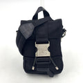Pre-Owned fendiness mini Shoulder bag black Leather Nylon Silver 7VZ068 FENDI