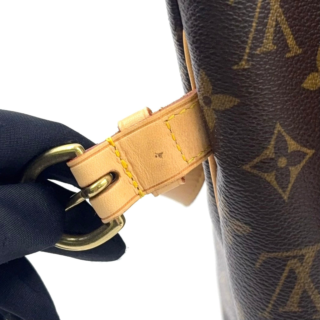 Pre-Owned Batignolles monogram Handbag Brown Leather PVC Gold M51156 LOUIS VUITTON