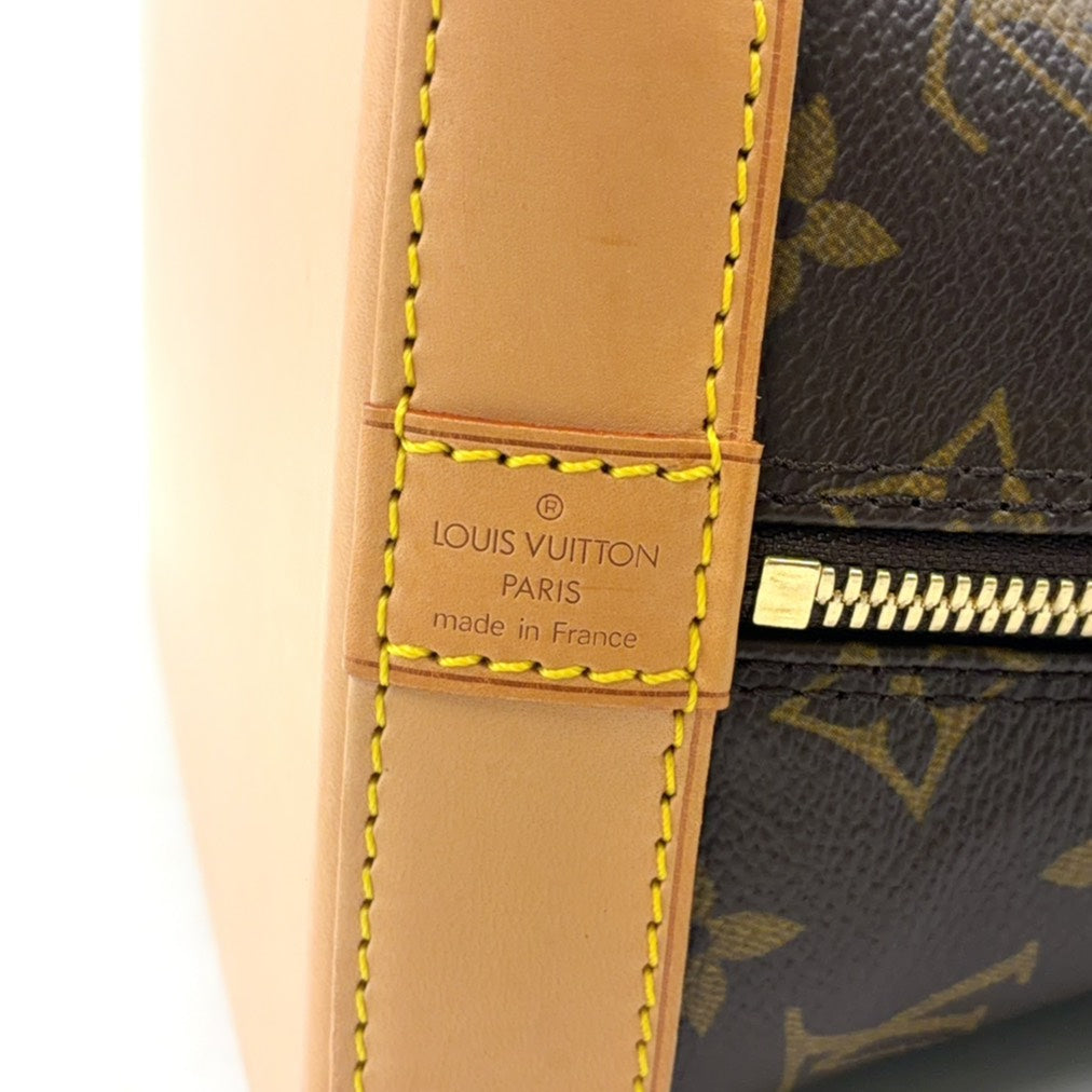 Pre-Owned Alma PM monogram Handbag Brown Leather PVC Gold M51130 LOUIS VUITTON
