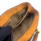 Pre-Owned Audra monogram multicolor Noir Handbag Brown black Leather PVC Gold M40048 LOUIS VUITTON