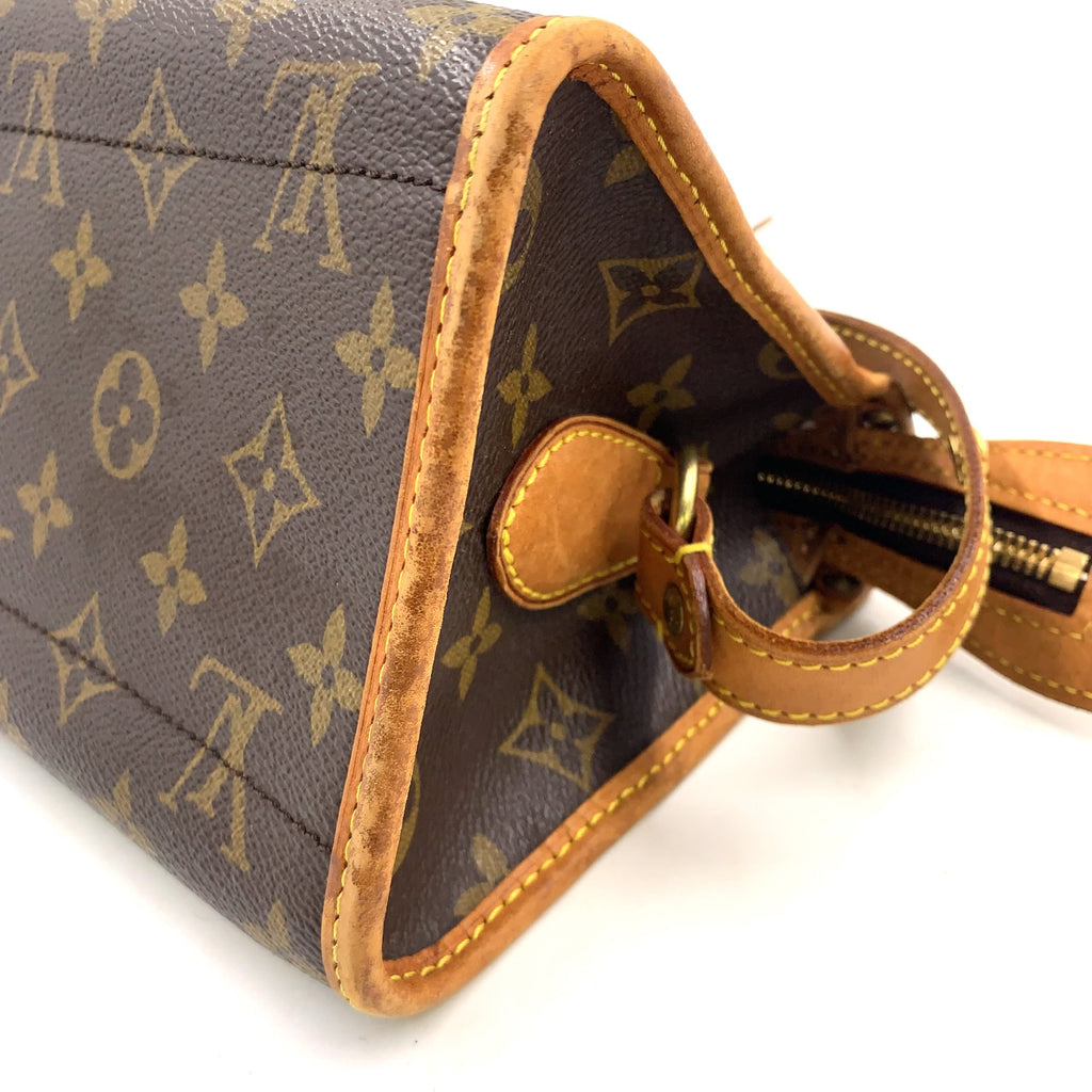 Pre-Owned Popincourt Ron monogram Shoulder bag Brown light brown Leather PVC Gold M40008 LOUIS VUITTON