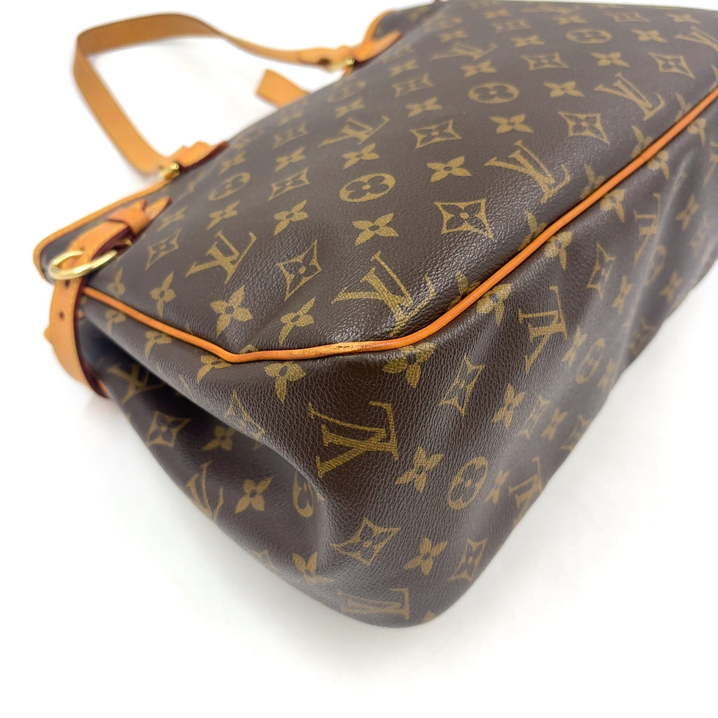 Pre-Owned Batignolles Horizontal monogram tote bag Brown Leather PVC Gold M51154 LOUIS VUITTON